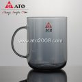 Grey Glass Cup Transparent Tea Milk Coffee Cup